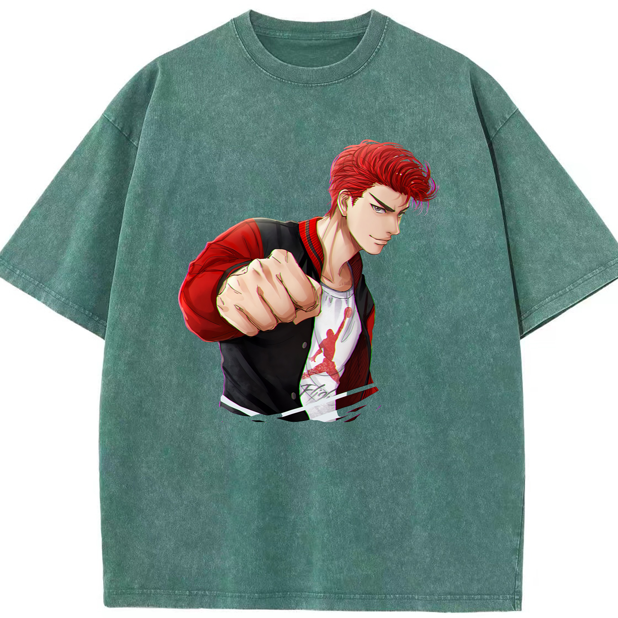 （画像用） SLAM DUNK／スラムダンク 綿100% ヴィンテージ風 半袖Tシャツ（フロントプリント）